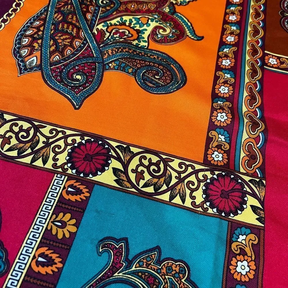 Scarf paisley multi color made in Italy